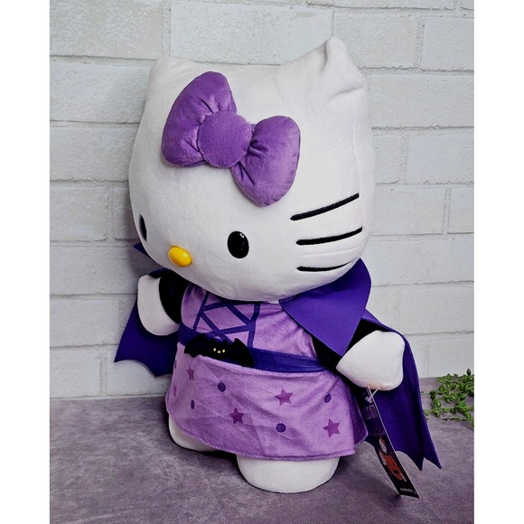 Sanrio Hello‎ Kitty 2024 CVS Purple Bat Halloween Door Greeter Plush 17" NWT - Picture 4 of 7